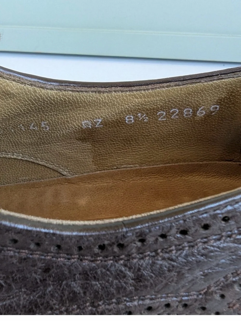 Moreschi Adriano Brown Peccary leather oxfords made in Italy